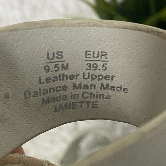 Sam Edelman Janette Sandals, White Leather and Silver, 9.5 - Picture 5 of 12